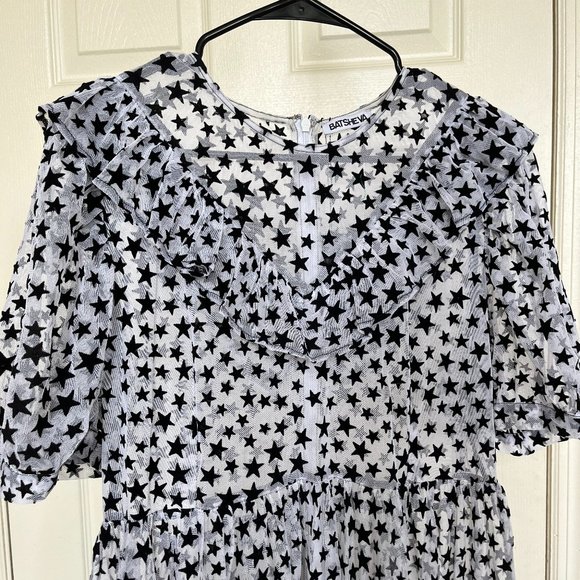 Batsheva Dresses Batsheva May Dress In Mesh Flocked Star Poshmark
